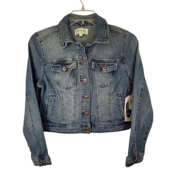 Regeneration by Celebrity Pink Denim Jean Jacket New w/ Tags- Womens Size Medium - Picture 1 of 9